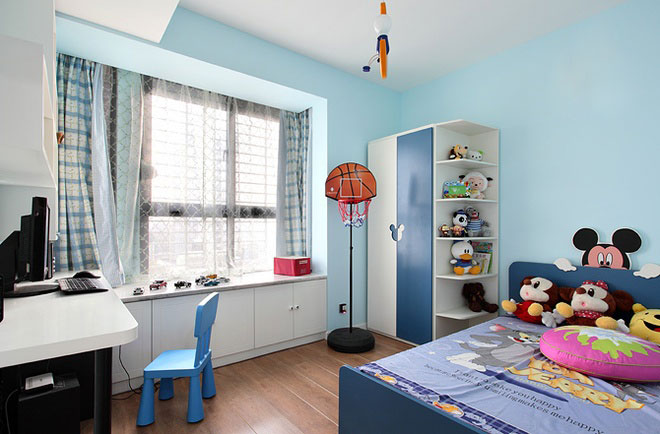 简约与时尚的碰撞 现代儿童衣柜效果图