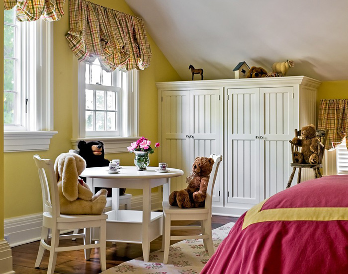 简欧田园风卧室衣柜图片 儿童房装修设计