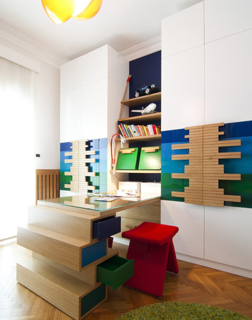 双胞胎卧室衣柜效果图 明媚而阳光