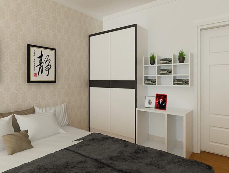 舒适解压空间 简约小卧室衣柜效果图