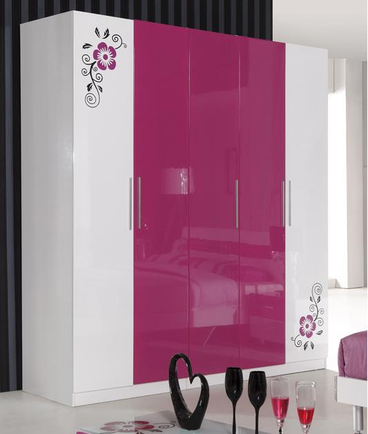 现代烤漆板式衣柜效果图 木质组合大衣柜