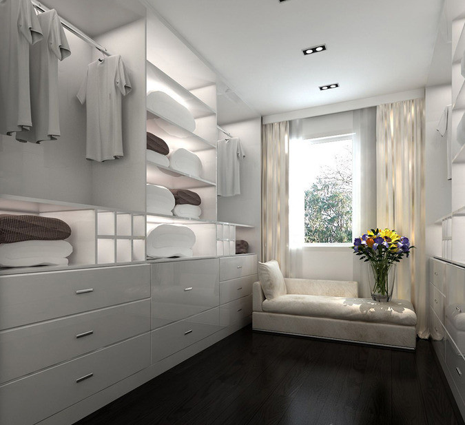 文艺范的淡淡小清新 优雅白领卧室衣柜效果图