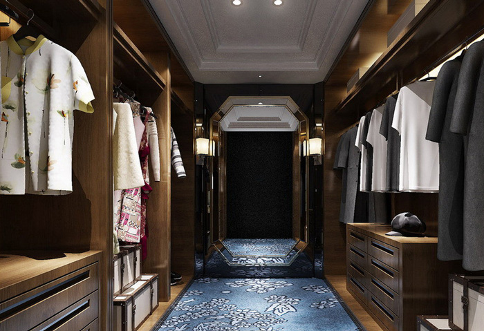 时尚奢华大气范 别墅复古衣帽间效果图