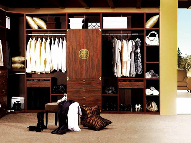 现代中式衣柜效果图 古色古香两居室