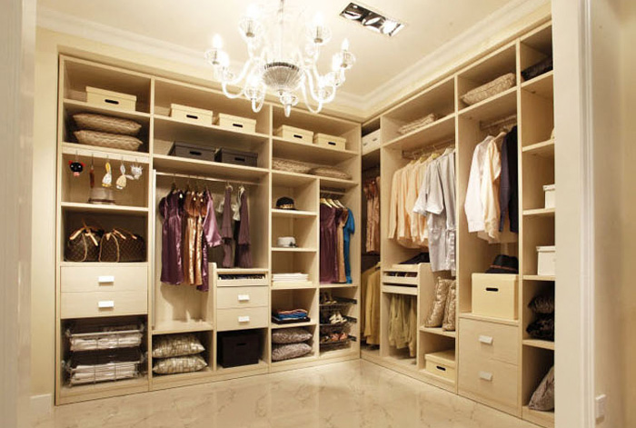 90平变身100+ 时尚开放式衣柜效果图