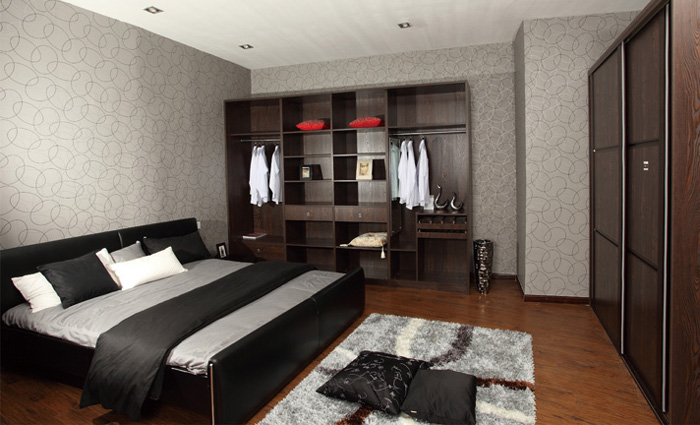 前卫简约儒雅绅士 成功男士卧室衣柜效果图