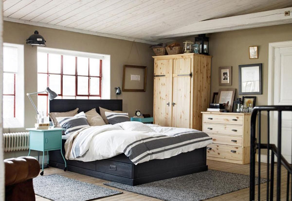 原木色双门衣柜效果图 给卧室增添无限魅力