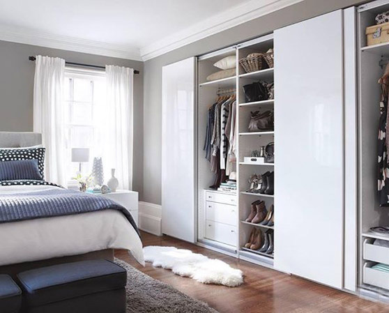 纯白色内嵌式衣柜效果图 扮出惊艳美家