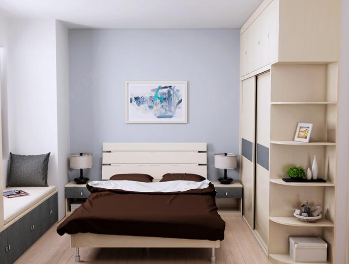 平板百叶衣柜效果图 不失格调的精致