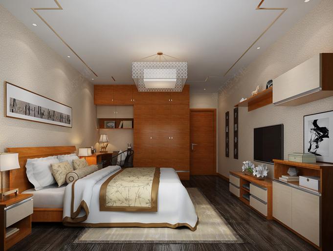 新概念时尚卧室衣柜效果图 原汁原味木纹家具