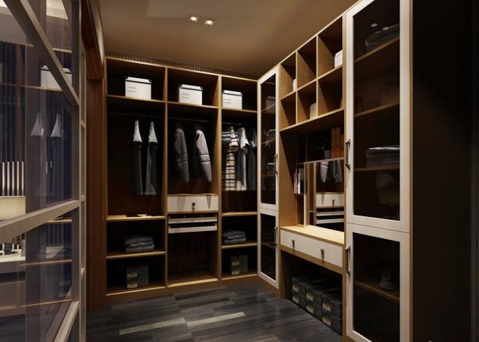 现代步入式衣柜效果图 小卧室也能拥有
