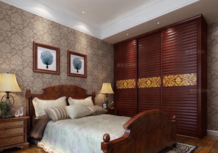 美式乡村卧室衣柜效果图 慢步伐享受生活