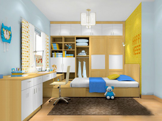 小户型省空间 现代推拉门衣柜效果图