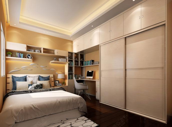 雅致卧室休闲屋 现代整体推拉门衣柜效果图