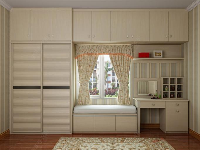 田园组合卧室衣柜图片 定制协调性