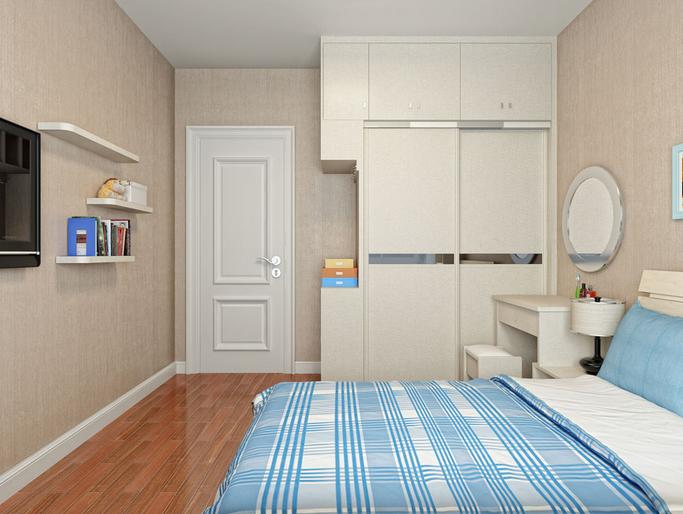 贴心设计时尚优雅 现代卧室整体衣柜效果图