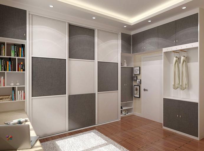 榻榻米定制衣柜效果图 撞色设计时尚个性