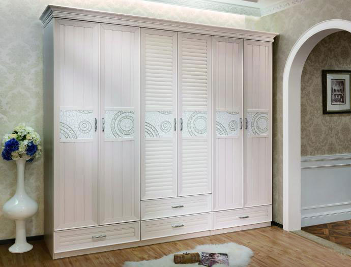 超美北美风情家装修 浪漫婚房衣柜效果图