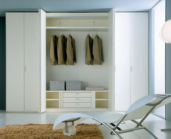 现代简约折叠门衣柜效果图 精致设计省空间