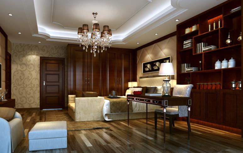 混搭风格奢华中的高贵 老人房卧室衣柜装修效果图