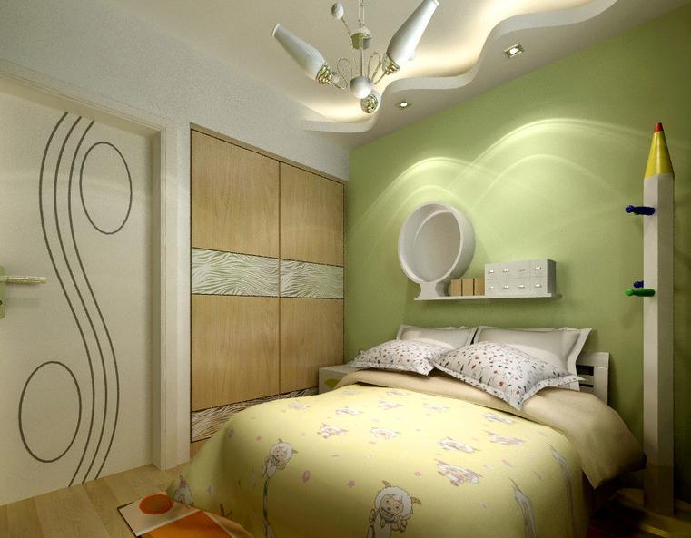 现代儿童卧室衣柜图片 小户型内嵌衣柜效果图