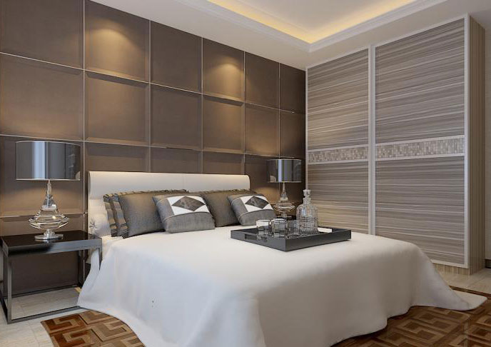 最优雅卧室装修 欧派推拉门衣柜设计图