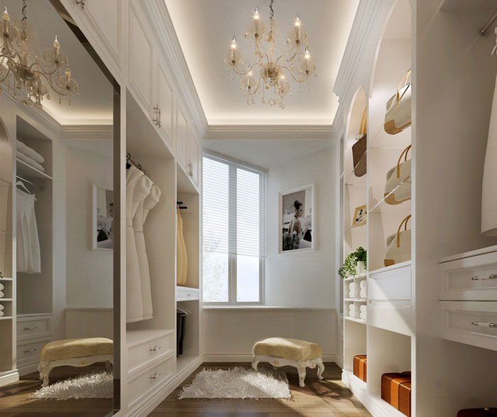 小资生活优雅十分 欧式步入式衣柜效果图