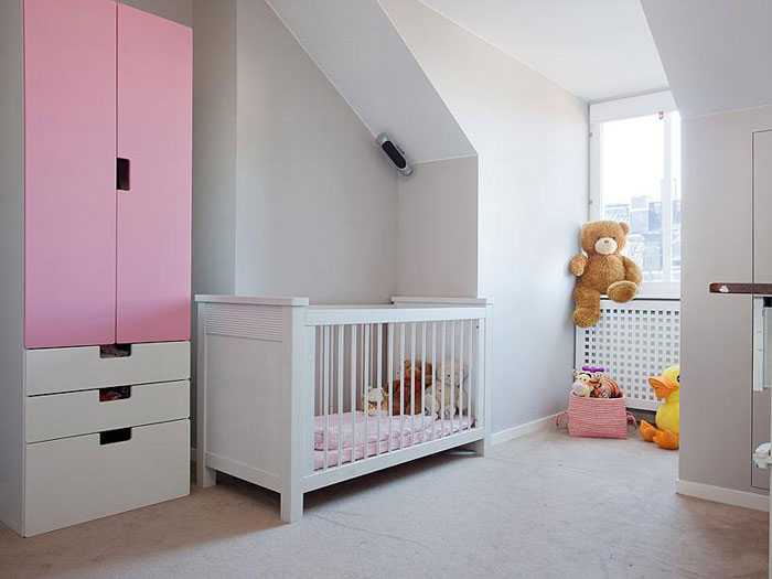 现代阁楼装修搭配 儿童卧室衣柜设计图