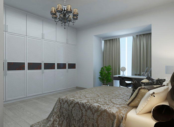 小户型纯白色衣柜效果图 创造空间迷人情调