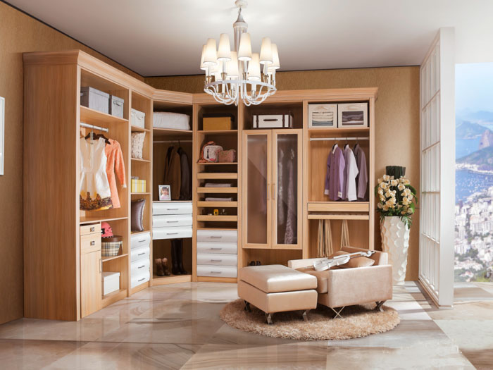 欧式风格开放式衣柜设计图 卧室变身收纳狂