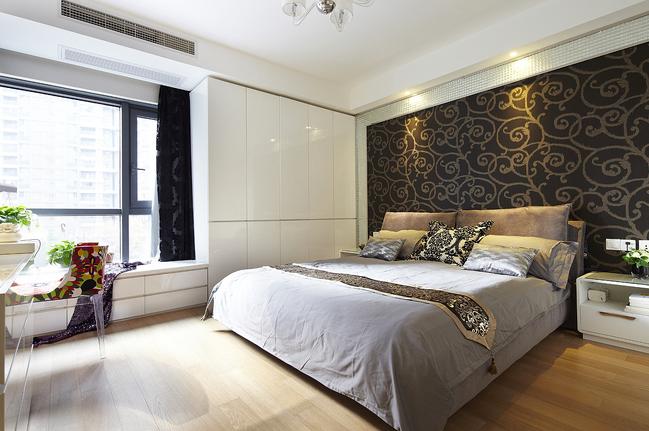 简约质感卧室衣柜效果图 打造85平情调生活