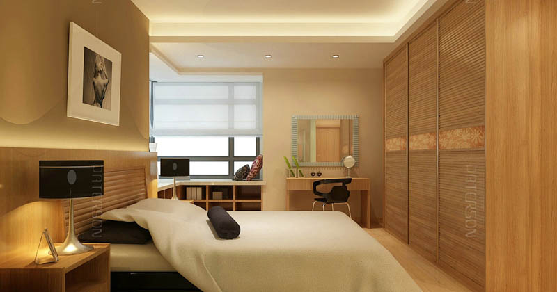 缅甸柚木衣柜设计图 温馨柔和的氛围