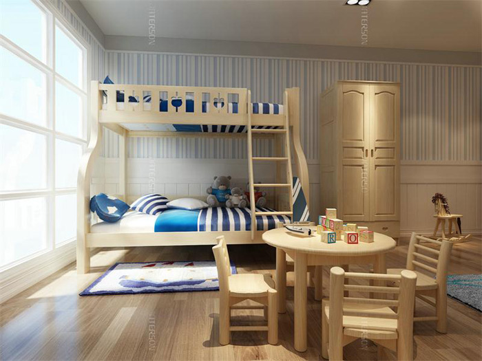 童话乐园卧房 儿童实木衣柜效果图