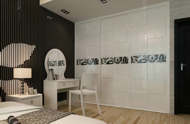 充满活力都市情调 个性时尚移门衣柜效果图