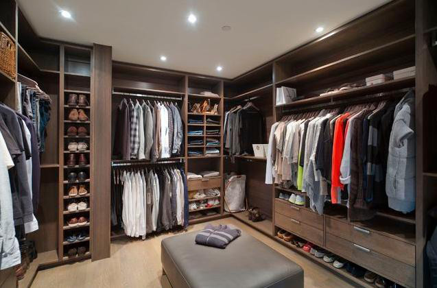 咖色商务衣帽间设计图 老宅新貌