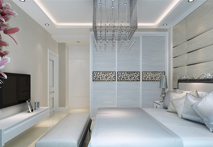 清新淡雅小资格调 现代简约整体衣柜效果图