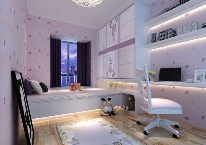 创意个性儿童房 现代趟门衣柜效果图