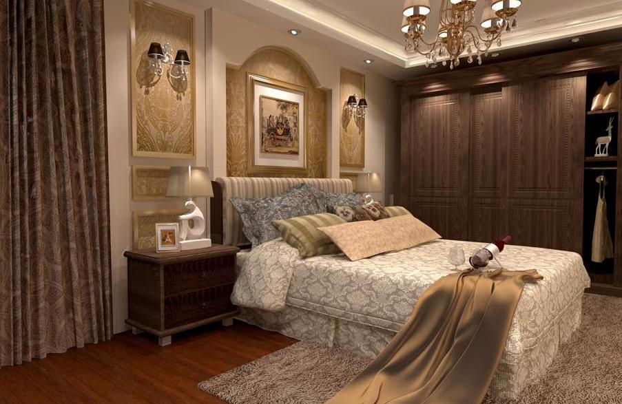 羊年婚房装修集锦 高贵欧式实木衣柜效果图
